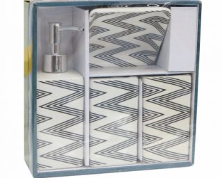 აბაზანის აქსესუარების ნაკრები 4ც. კერამიკის MH-7488