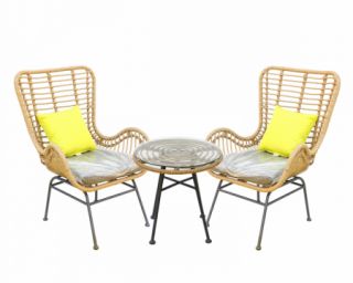 მოწნული მაგიდა 2 სკამით H491 12783